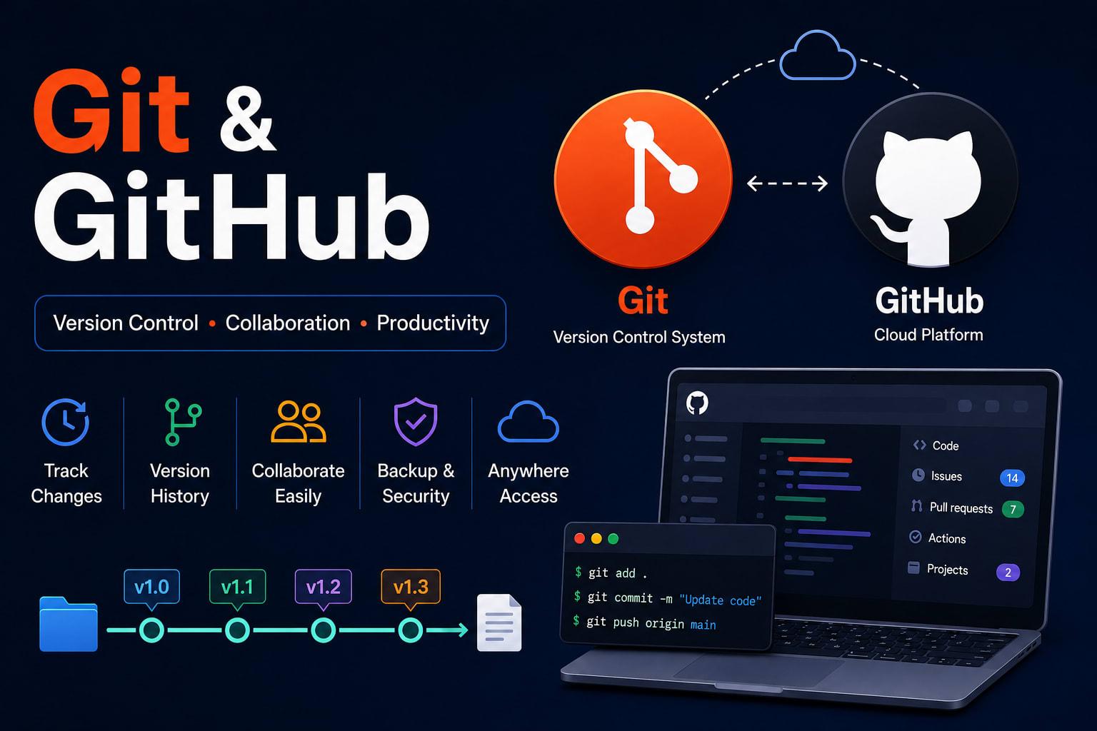 Git ও GitHub কী? একজন Programmer-এর কেন এগুলো শেখা জরুরি